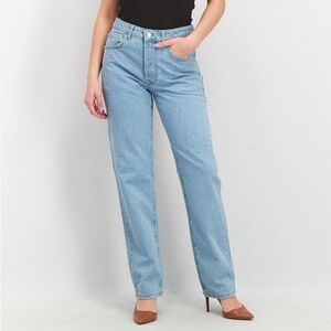 NA-KD Josefine HJ x NA-KD Women Loose Fit Straight Leg No Stretch Jeans